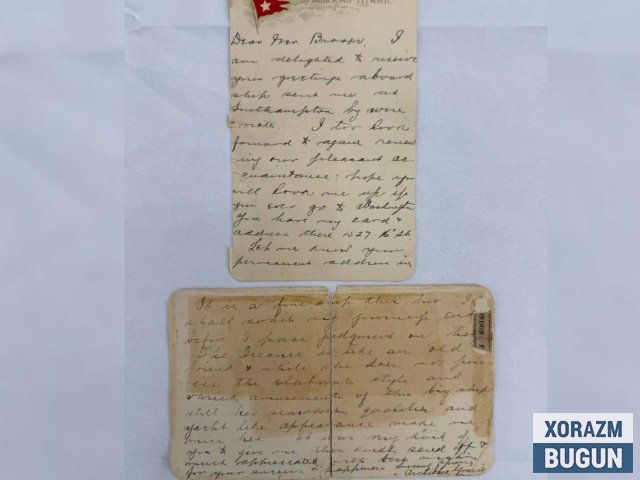 “Титаник” йўловчисининг хати аукционда 400 минг долларга сотилди