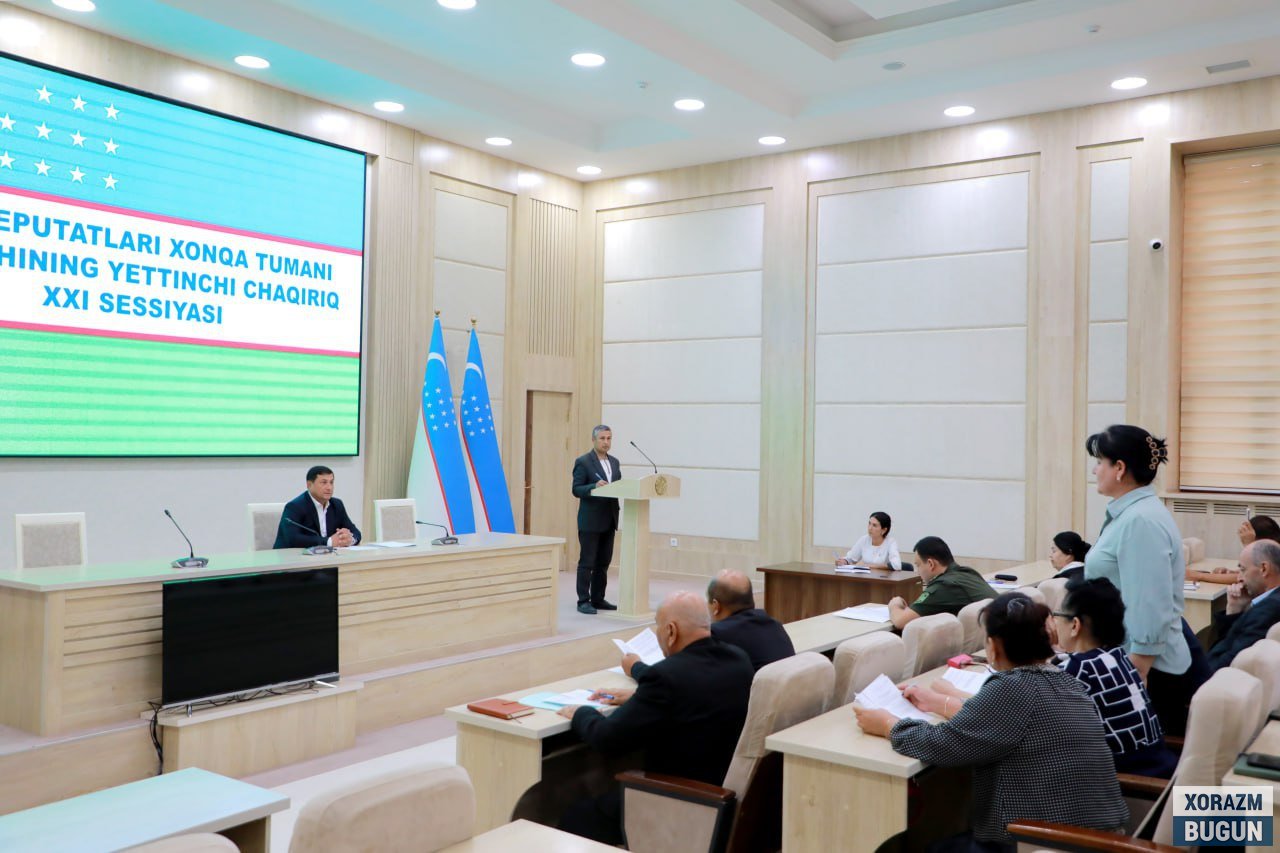 Халқ депутатлари Хонқа туман Кенгашининг йигирма биринчи сессияси бўлиб ўтди