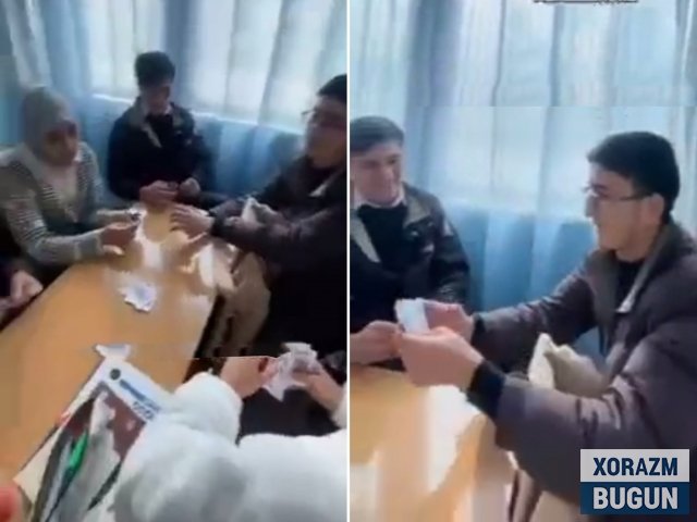 Мактабда карта ўйнаган ўқувчиларнинг ота-онаси жазоланди