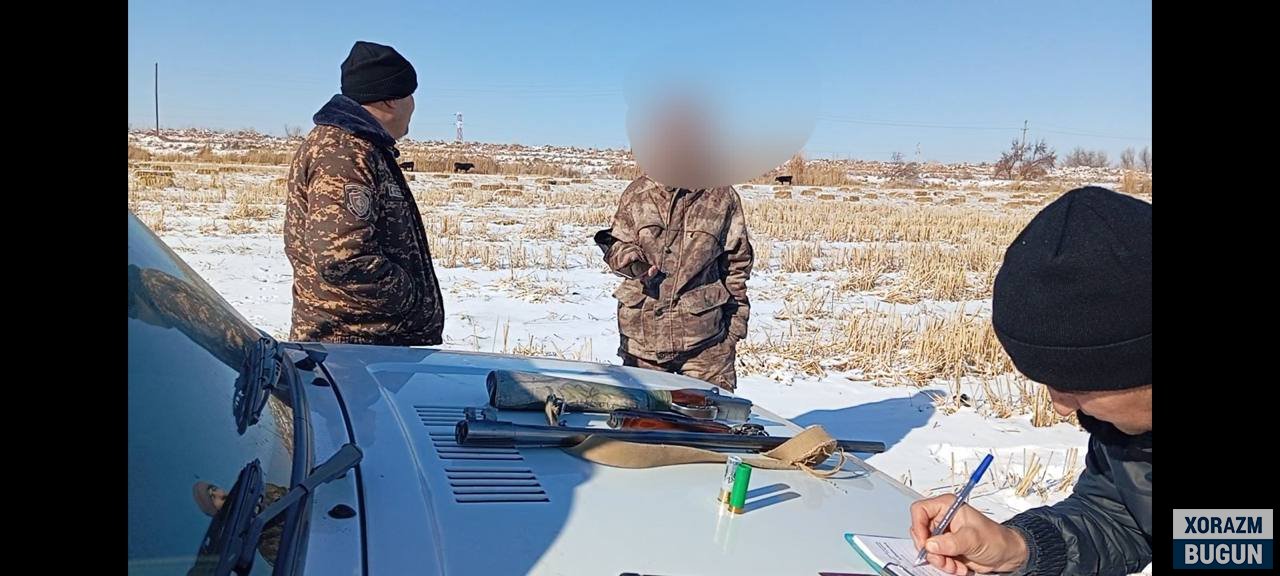 Хоразмда ноқонуний овчилик ҳолати аниқланди