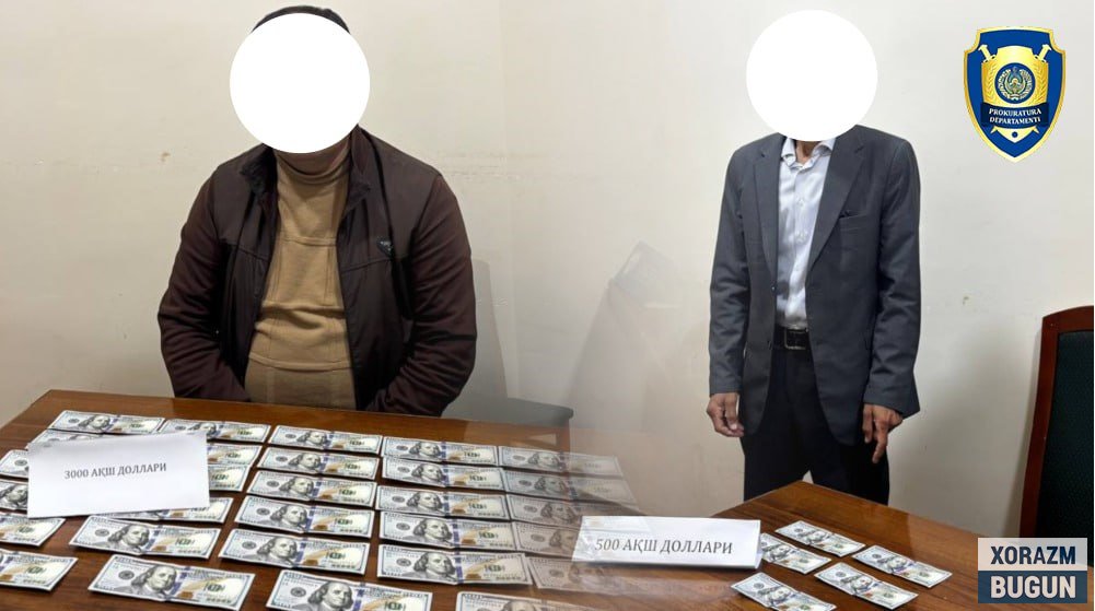 Хоразмда солиқ қарздорлигини йўқ қилиб беришни ваъда қилганлар ушланди 608 млн сўмлик қарзни “ёпиш” учун минглаб доллар талаб қилинган
