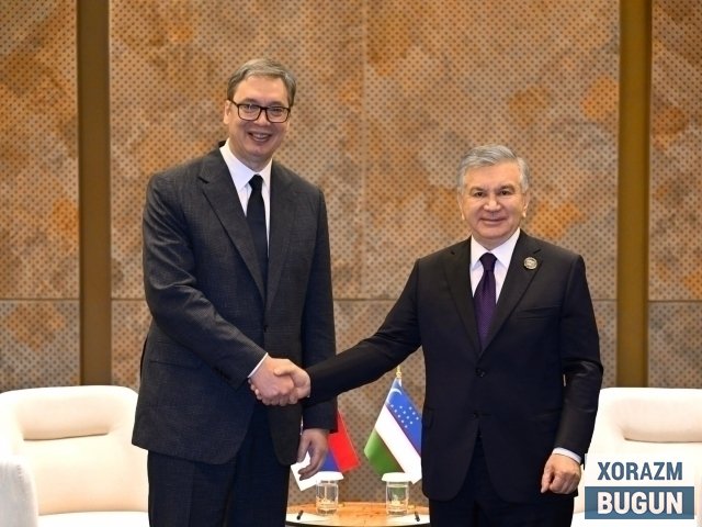 Шавкат Мирзиёев Бакуда Александр Вучич билан учрашди
