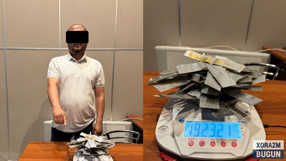 Катта миқдордаги олтинни Дубайга олиб чиқмоқчи бўлган шахс ушланди