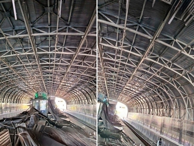 Тошкентда метро бекатининг томи қулаб тушди
