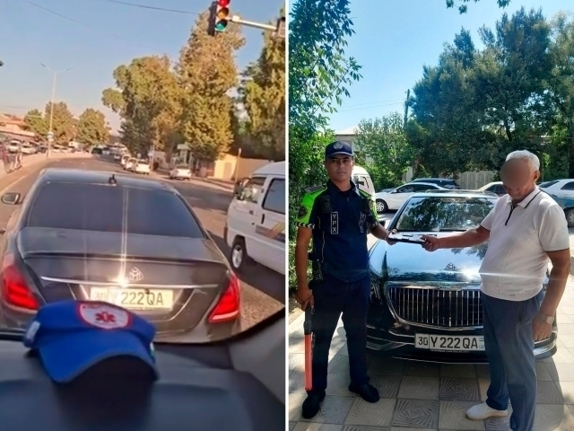 Тез ёрдамга йўл бермаган Mercedes ҳайдовчиси жазоланди