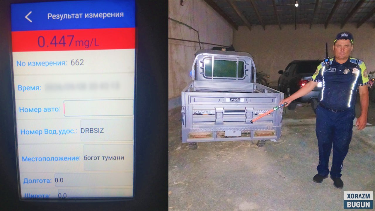 Хоразмда маст ҳолда скутер ва мотоцикл бошқарган ҳайдовчилар аниқланди