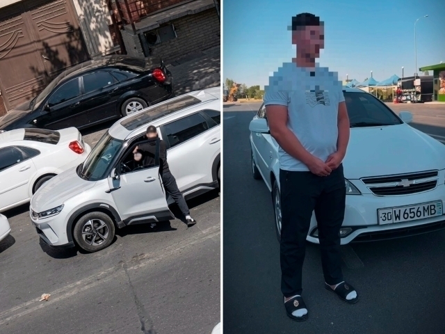Самарқандда муштумзўр BYD ҳайдовчисини дўппослади