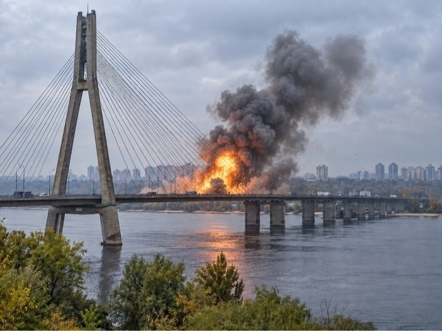 Россия Киевдаги кўприкка зарба берди