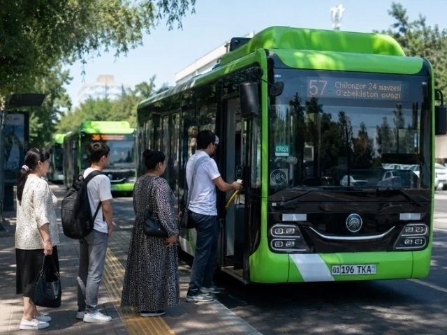 Toşkentda avtobuslar soat 23:00 gaça harakatlanişi mumkin